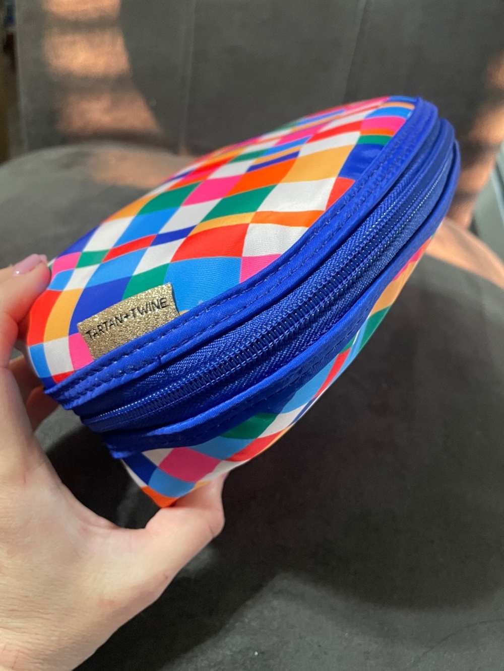 Tartan + Twine Deco Multicolored Geometric Cosmetics Pouch/Clutch - Picture 4 of 6